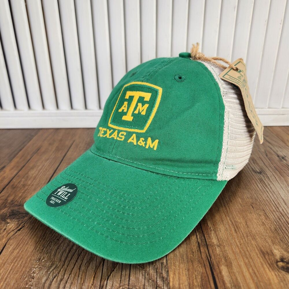 Texas A&M Aggies Legacy Relaxed Twill Trucker Hat Green White Snapback Dad Cap